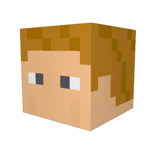 Mr_Gustave Minecraft avatar head, 3D render
