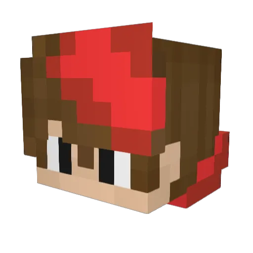 Mr_IXert Minecraft avatar head, 3D render