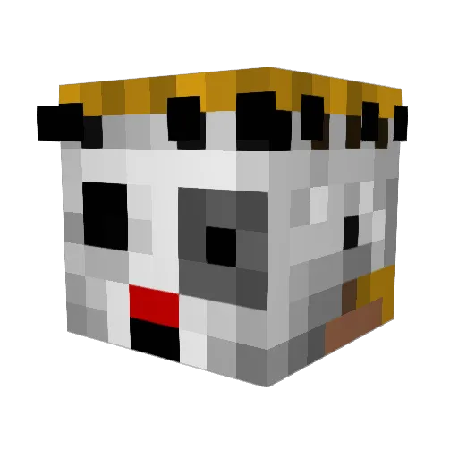 Mr_Jambon Minecraft avatar head, 3D render
