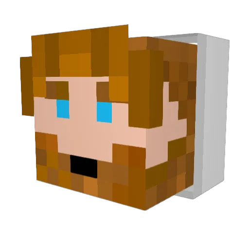 Mr_Jean_Beurre Minecraft avatar head, 3D render