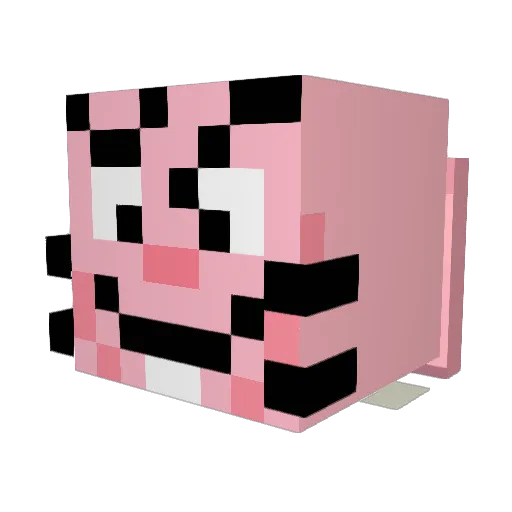 Mr_K_69 Minecraft avatar head, 3D render