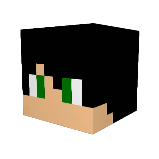 Mr_K_K Minecraft avatar head, 3D render