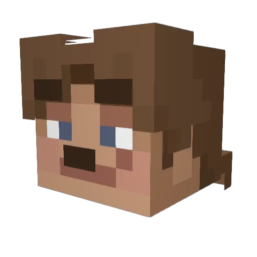 Mr_Kaela Minecraft avatar head, 3D render