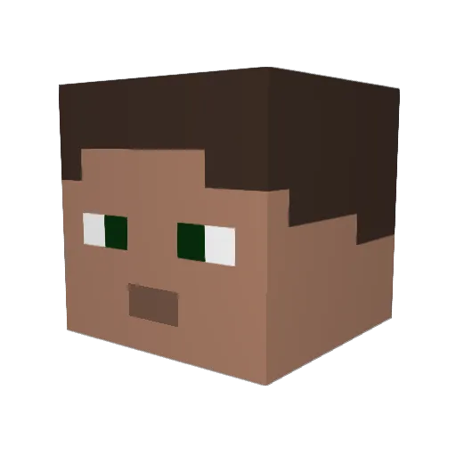 Mr_Kams Minecraft avatar head, 3D render