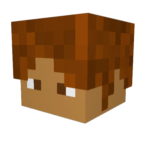 Mr_Kano Minecraft avatar head, 3D render