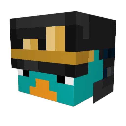 Mr_Kitus Minecraft avatar head, 3D render