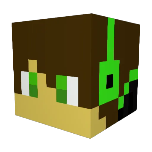 Mr_Kubix2002 Minecraft avatar head, 3D render