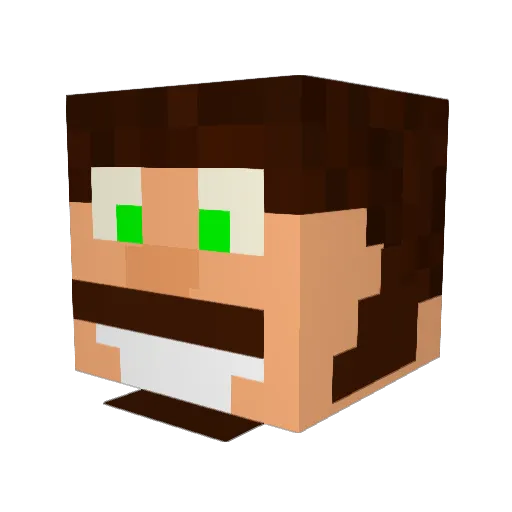 Mr_LePlouc Minecraft avatar head, 3D render