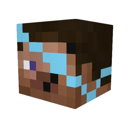 Mr_Lin Minecraft avatar head, 3D render