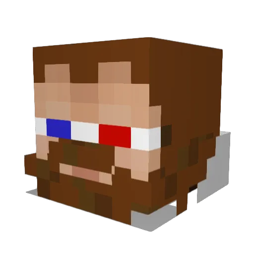 Mr_Littlejeans Minecraft avatar head, 3D render