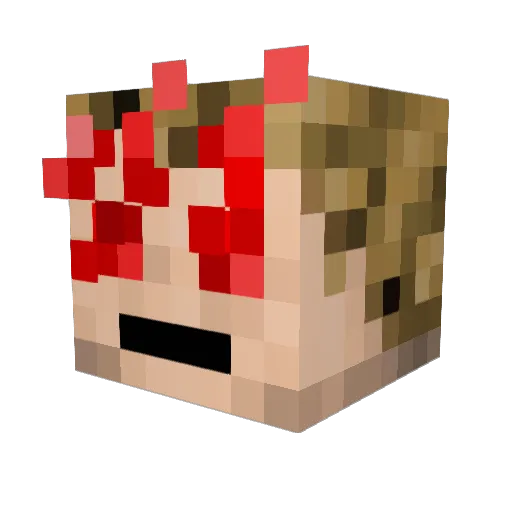Mr_Lobob Minecraft avatar head, 3D render