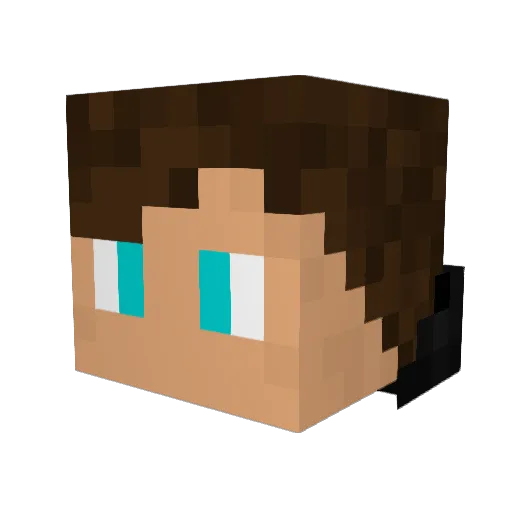 Mr_LukeX Minecraft avatar head, 3D render
