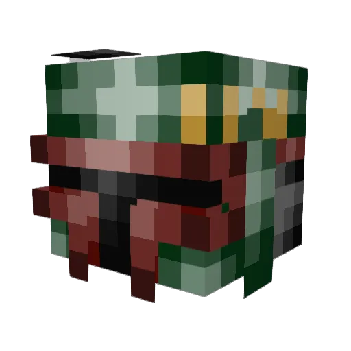 Mr_M Minecraft avatar head, 3D render