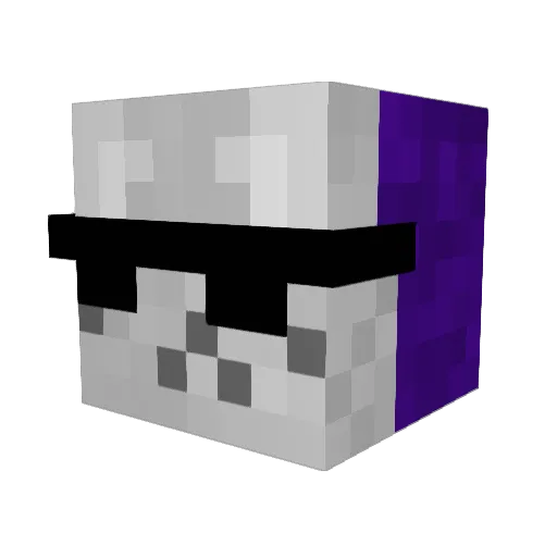 Mr_MORTIS Minecraft avatar head, 3D render