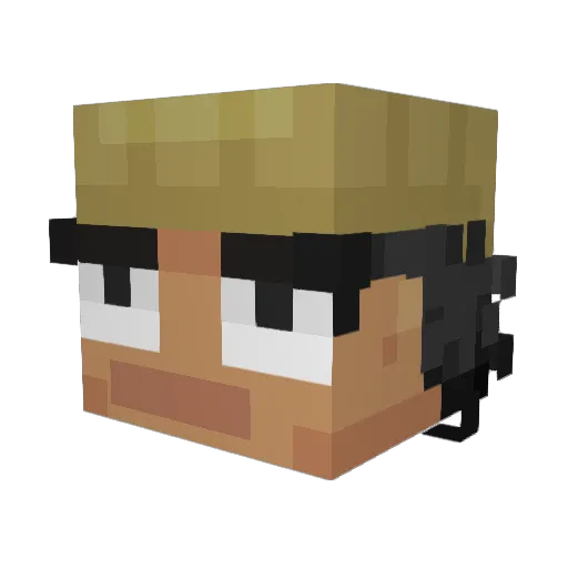 Mr_Mo3 Minecraft avatar head, 3D render