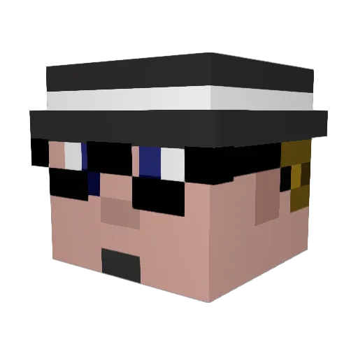Mr_NAO Minecraft avatar head, 3D render