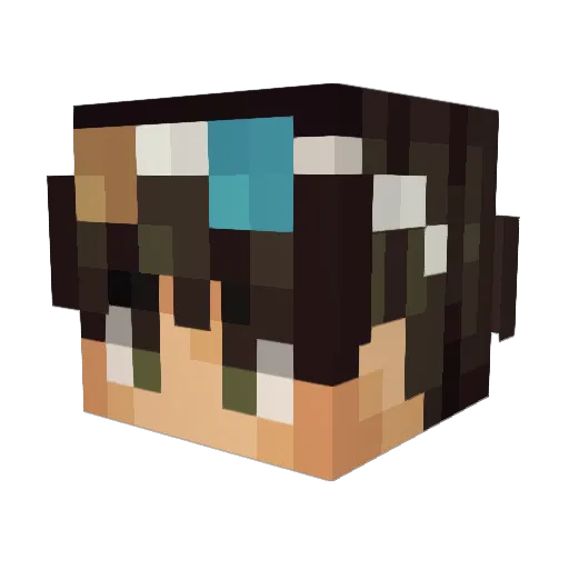 Mr_Naks Minecraft avatar head, 3D render