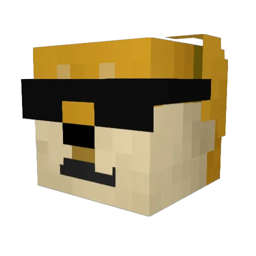 Mr_Niko Minecraft avatar head, 3D render