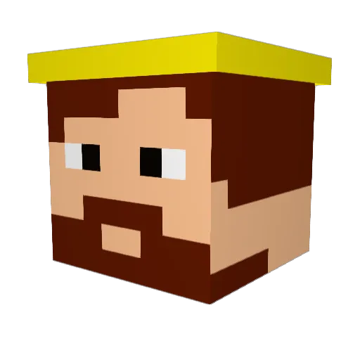 Mr_Ortega Minecraft avatar head, 3D render