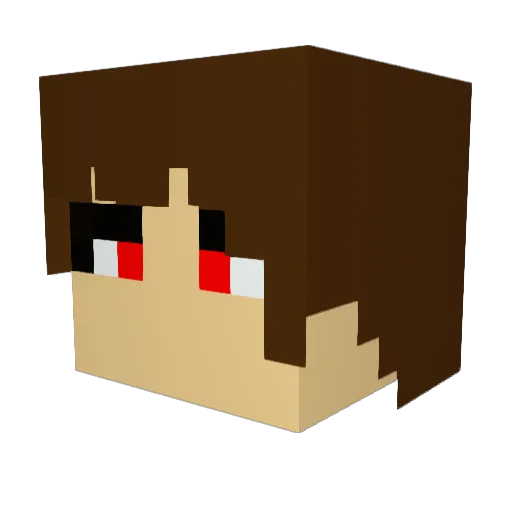 Mr_Peon Minecraft avatar head, 3D render
