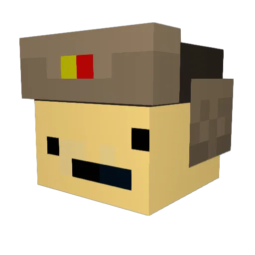 Mr_PolloFu Minecraft avatar head, 3D render
