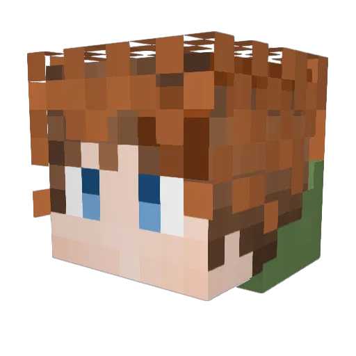 Mr_Potato_Wizard Minecraft avatar head, 3D render