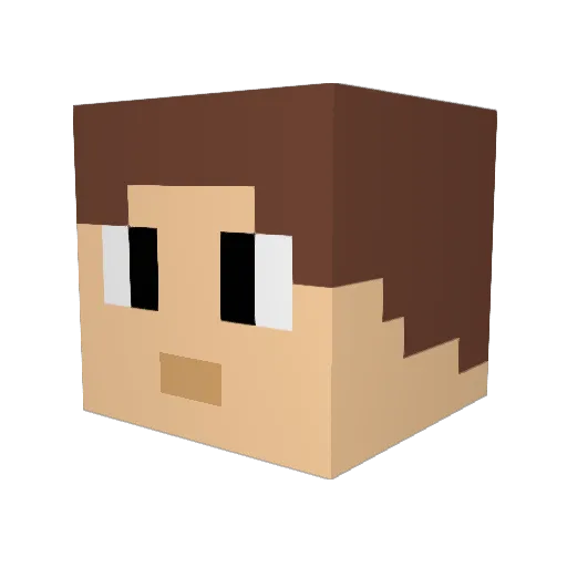 Mr_RBAzevedo Minecraft avatar head, 3D render