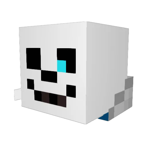 Mr_Salty_ Minecraft avatar head, 3D render
