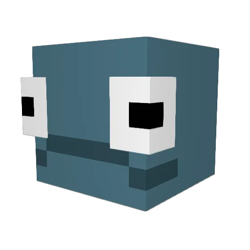 Mr_Salty_Fish Minecraft avatar head, 3D render