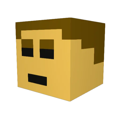 Mr_Sharkk Minecraft avatar head, 3D render