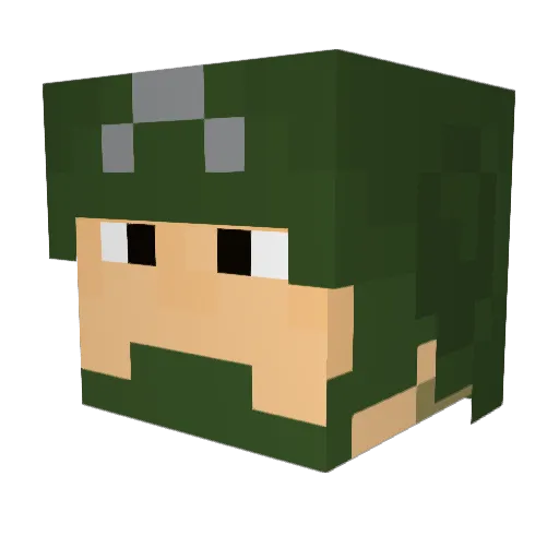 Mr_Spookington Minecraft avatar head, 3D render
