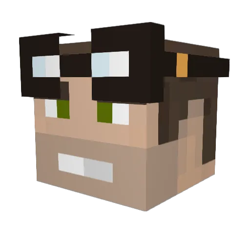 Mr_Steam Minecraft avatar head, 3D render