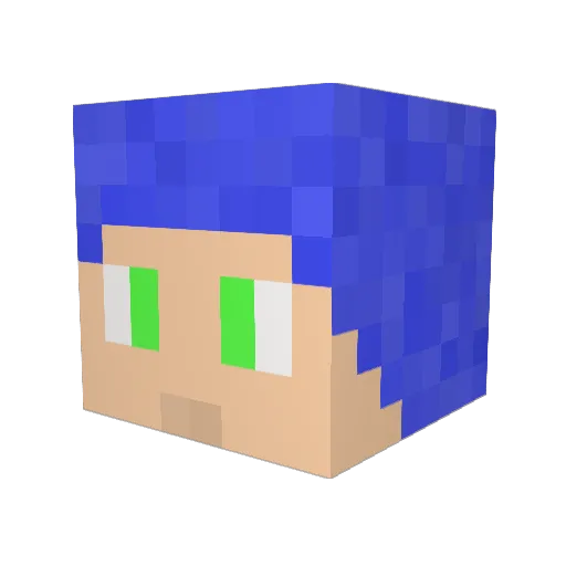 Mr_T7 Minecraft avatar head, 3D render