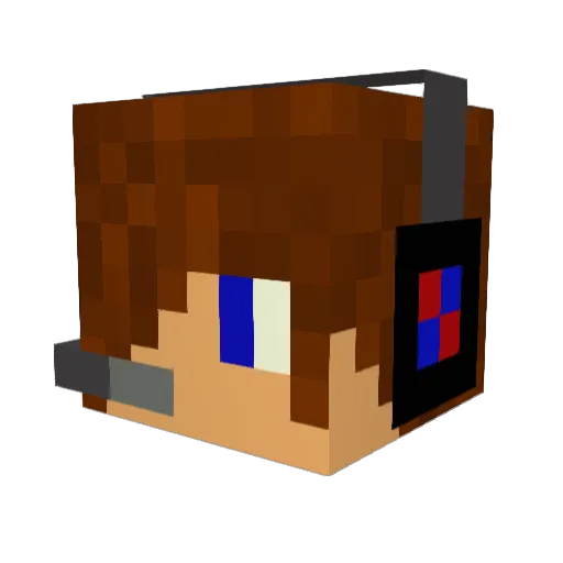 Mr_TF Minecraft avatar head, 3D render