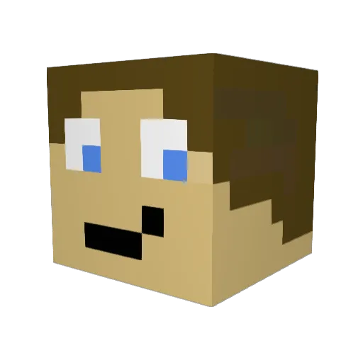 Mr_Vali Minecraft avatar head, 3D render