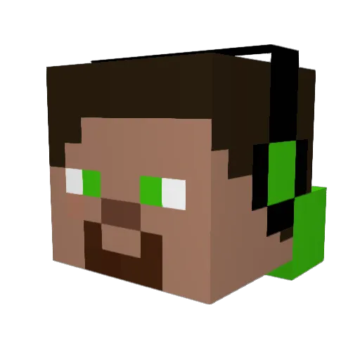Mr_Warpy Minecraft avatar head, 3D render