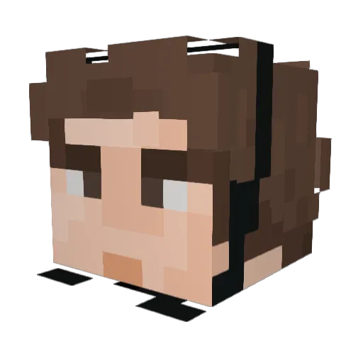 Mr_Weee Minecraft avatar head, 3D render