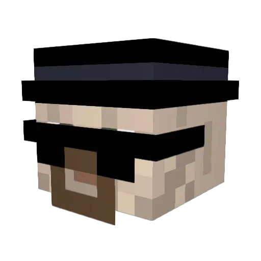 Mr_White_gaem Minecraft avatar head, 3D render