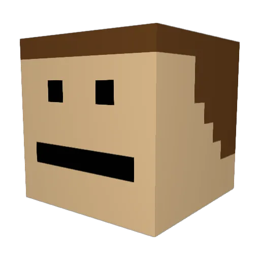 Mr_Woler Minecraft avatar head, 3D render