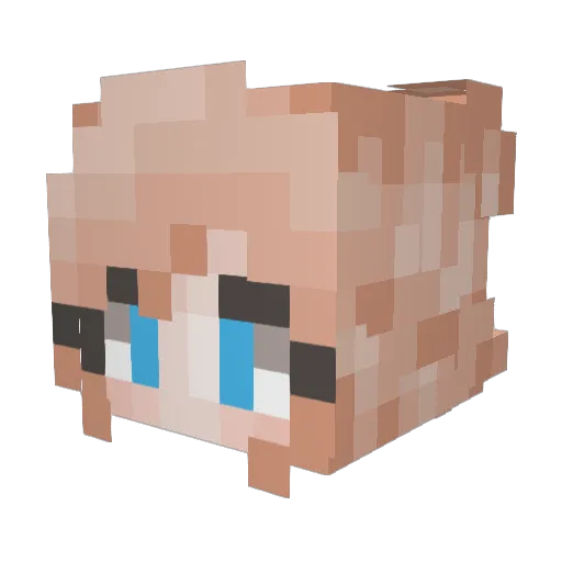 Mr_Yess Minecraft avatar head, 3D render