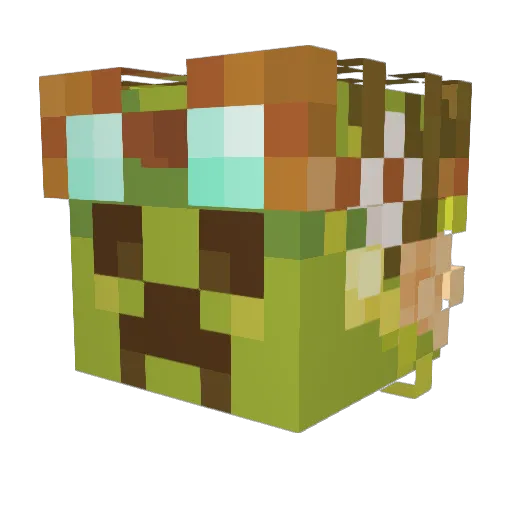 Mr_Zizle Minecraft avatar head, 3D render