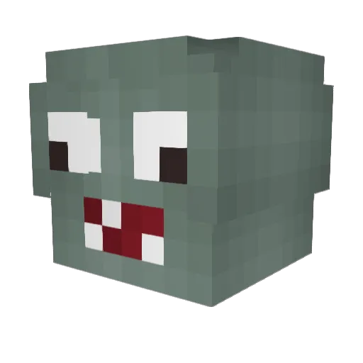 Mr_Zomb Minecraft avatar head, 3D render