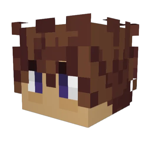 Mr_chicke Minecraft avatar head, 3D render