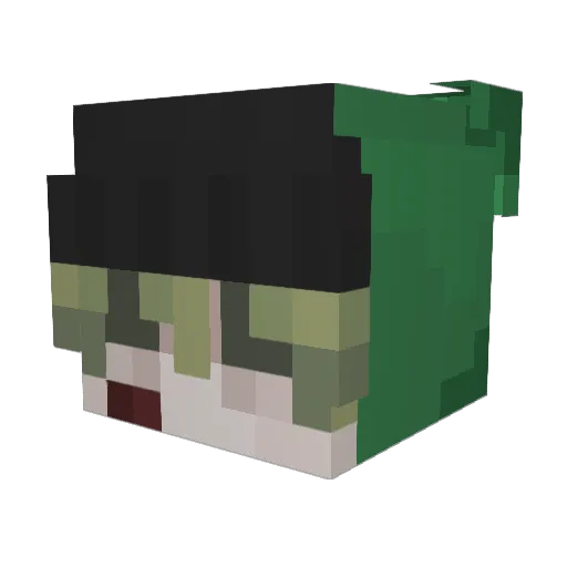 Mr_dongu Minecraft avatar head, 3D render