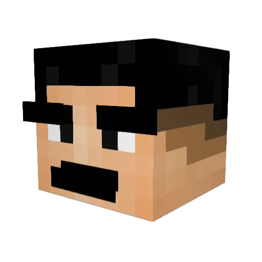 Mr_fluffybunz Minecraft avatar head, 3D render