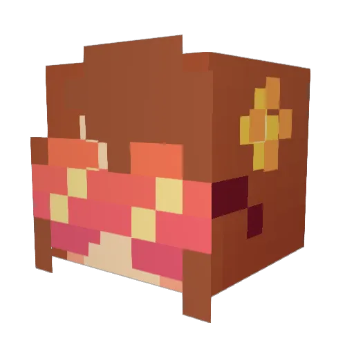 Mr_llo Minecraft avatar head, 3D render