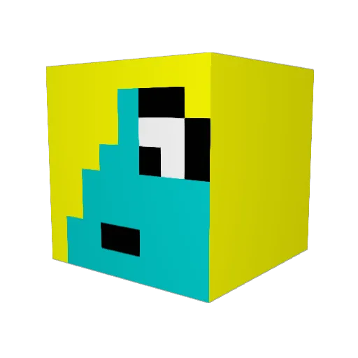 Mr_mimeee Minecraft avatar head, 3D render