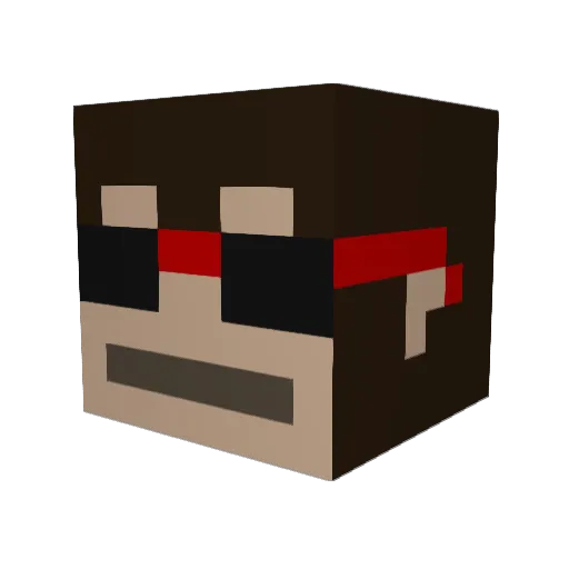 Mr_monkey53 Minecraft avatar head, 3D render