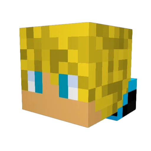 Mr_pALf Minecraft avatar head, 3D render
