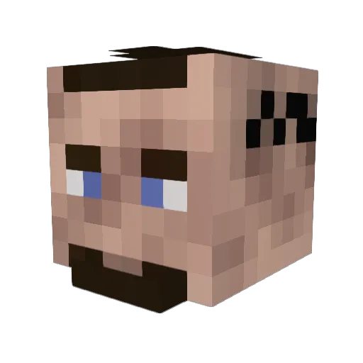 Mr_shorty_13 Minecraft avatar head, 3D render